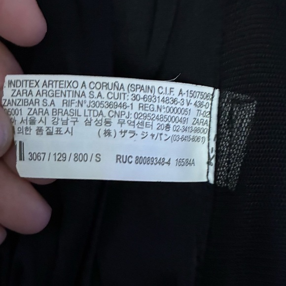 Zara Women's Black Satin Effect V-Neck Crop Top Triangle Bralette S - Picture 11 of 14